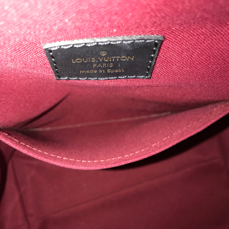 Louis Vuitton Monogram/Black Leather Montsouris PM Backpack