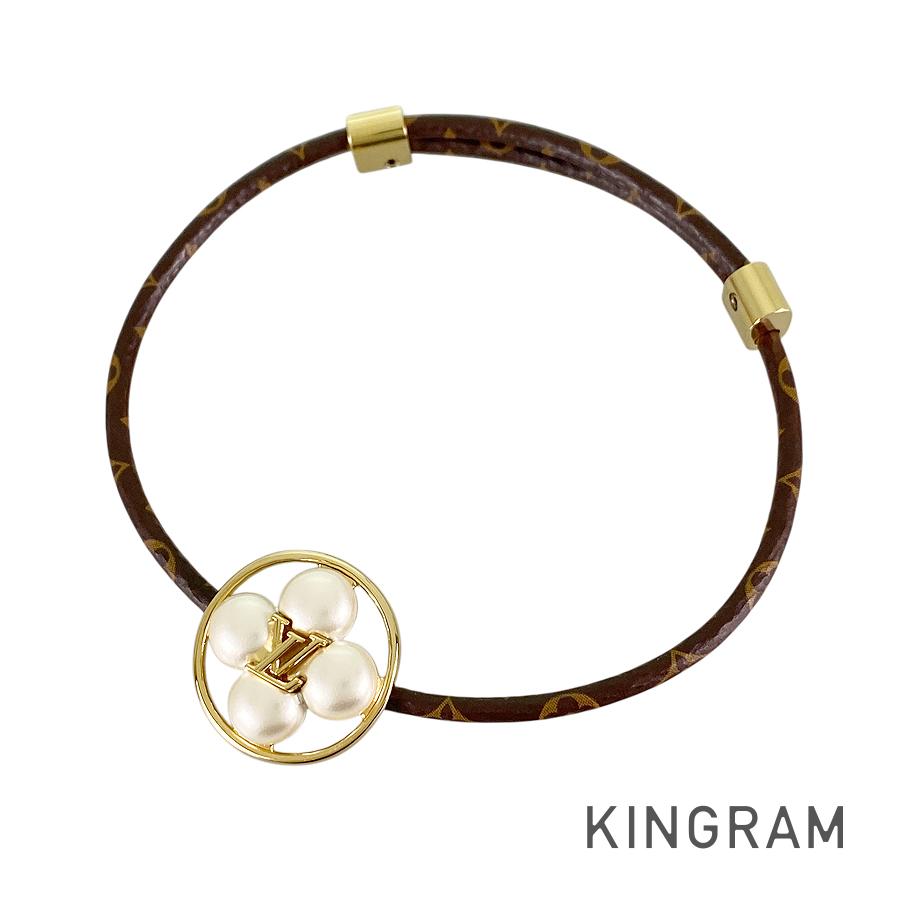 LOUIS VUITTON Monogram LV Pearly Flower M4375Z Bracelet – kingram