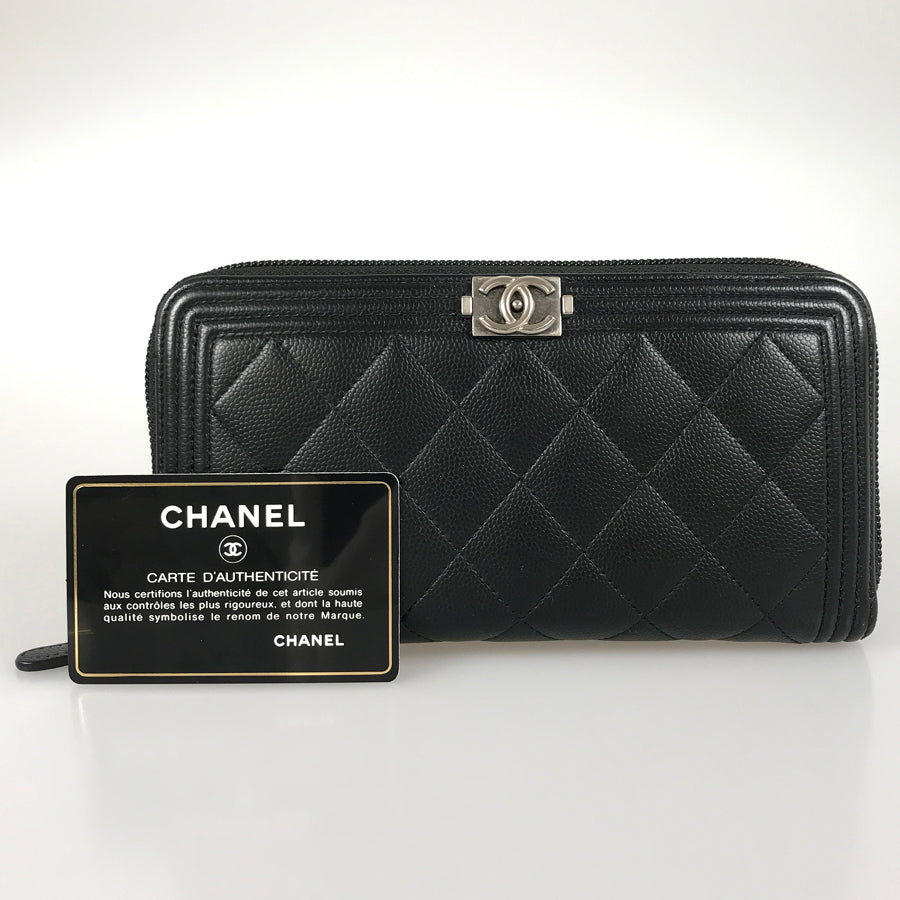 CHANEL Boy Chanel Long wallet Round zipper – kingram-japan