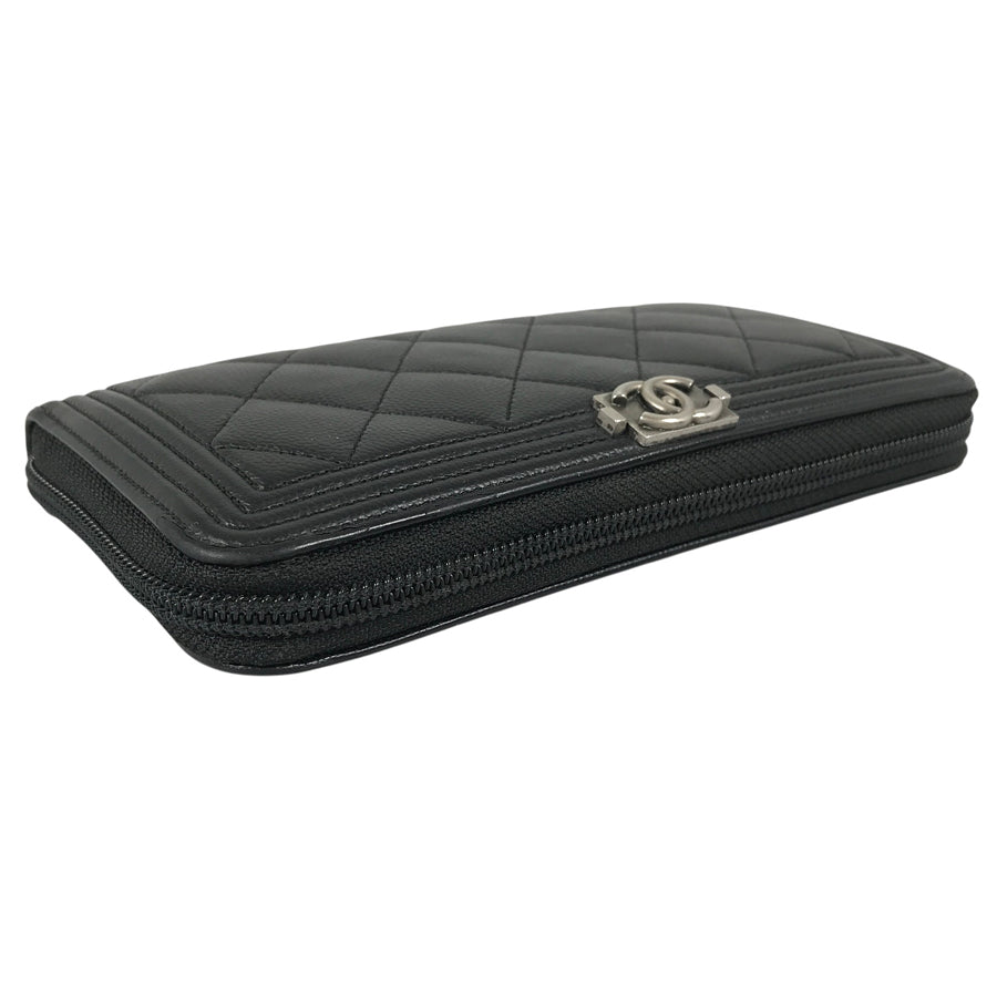 CHANEL Boy Chanel Long wallet Round zipper – kingram-japan