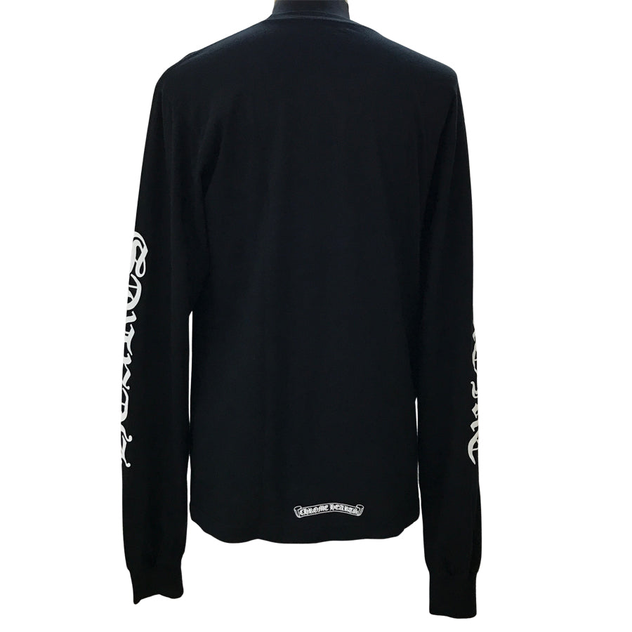 CHROME HEARTS Neck logo print long T-shirt #M Men's T-shirt
