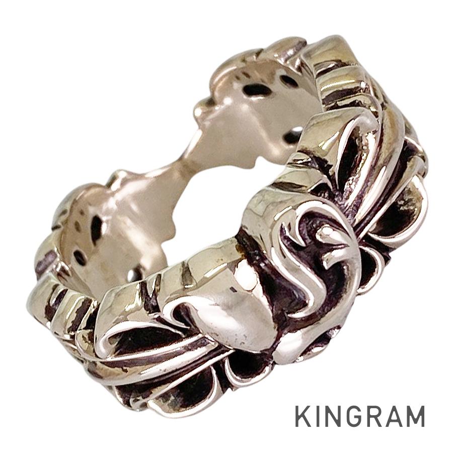 CHROME HEARTS Double Floral Cross Heart Ring – kingram-japan