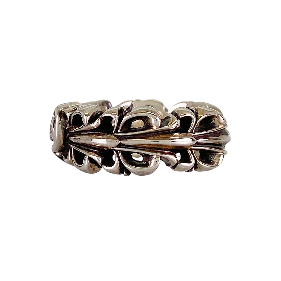 CHROME HEARTS Double Floral Cross Heart Ring – kingram-japan