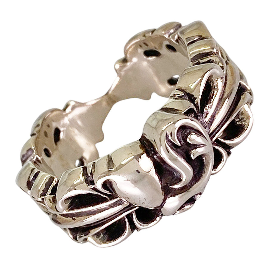 CHROME HEARTS Double Floral Cross Heart Ring – kingram-japan