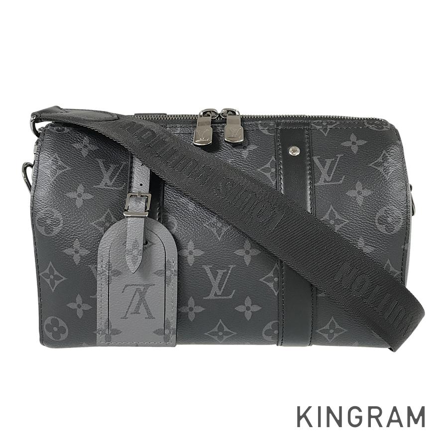 Louis Vuitton Monogram Eclipse City Keepall M45936 Shoulder Bag Black 252226 Men s