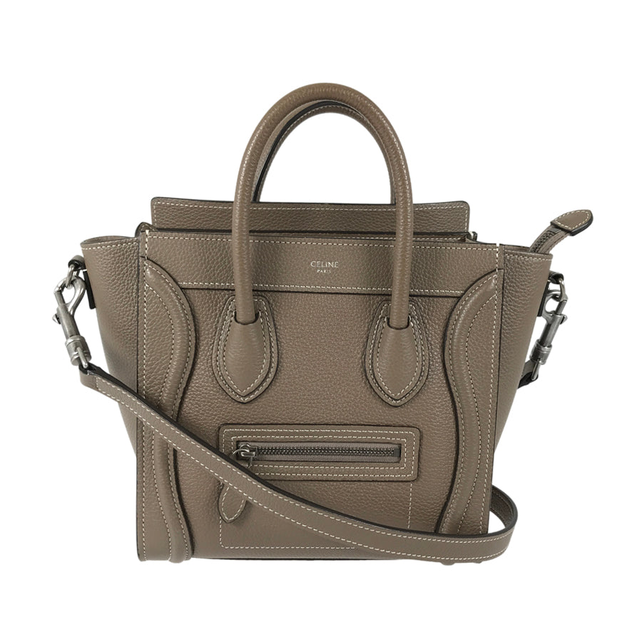 極美品 CELINE LUGGAGE NANO SHOPPER HAND BAG CELINE Luggage Nano Shopper 189243DRU.09SO Hand bag – kingram-japan