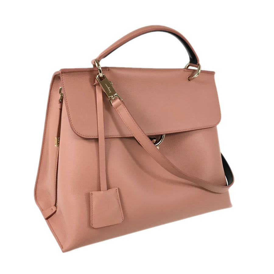 Salvatore Ferragamoレザーバッグ Salvatore Ferragamo Gancini Jet set DH-21.G849 Hand bag – kingram