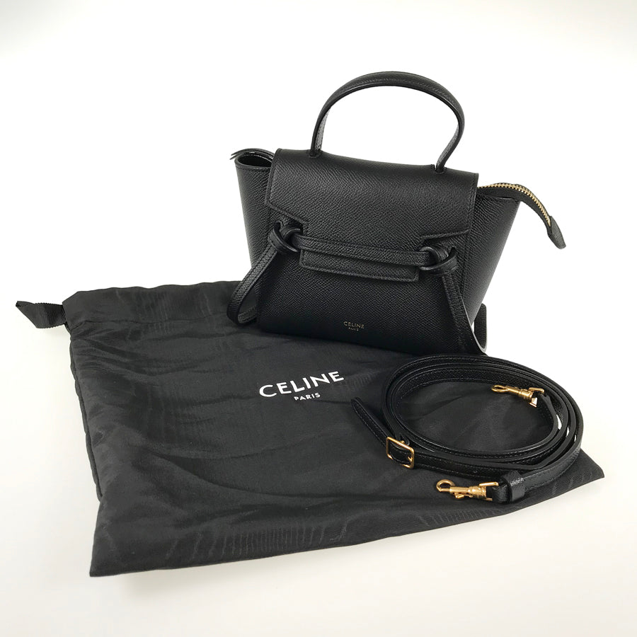 Celine nano belt bag black best sale