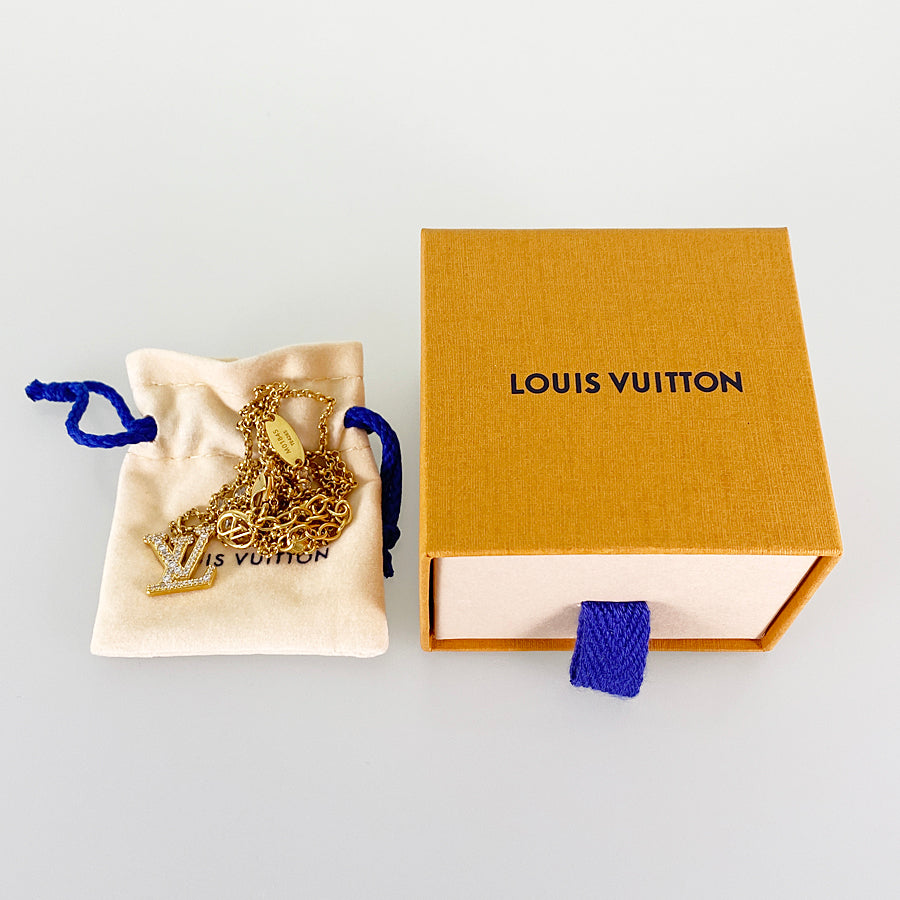 m*n様 新品未使用　Louis Vuitton ゴールドロゴチャーム LOUIS VUITTON Lady LV M01845 Necklace – kingram-japan