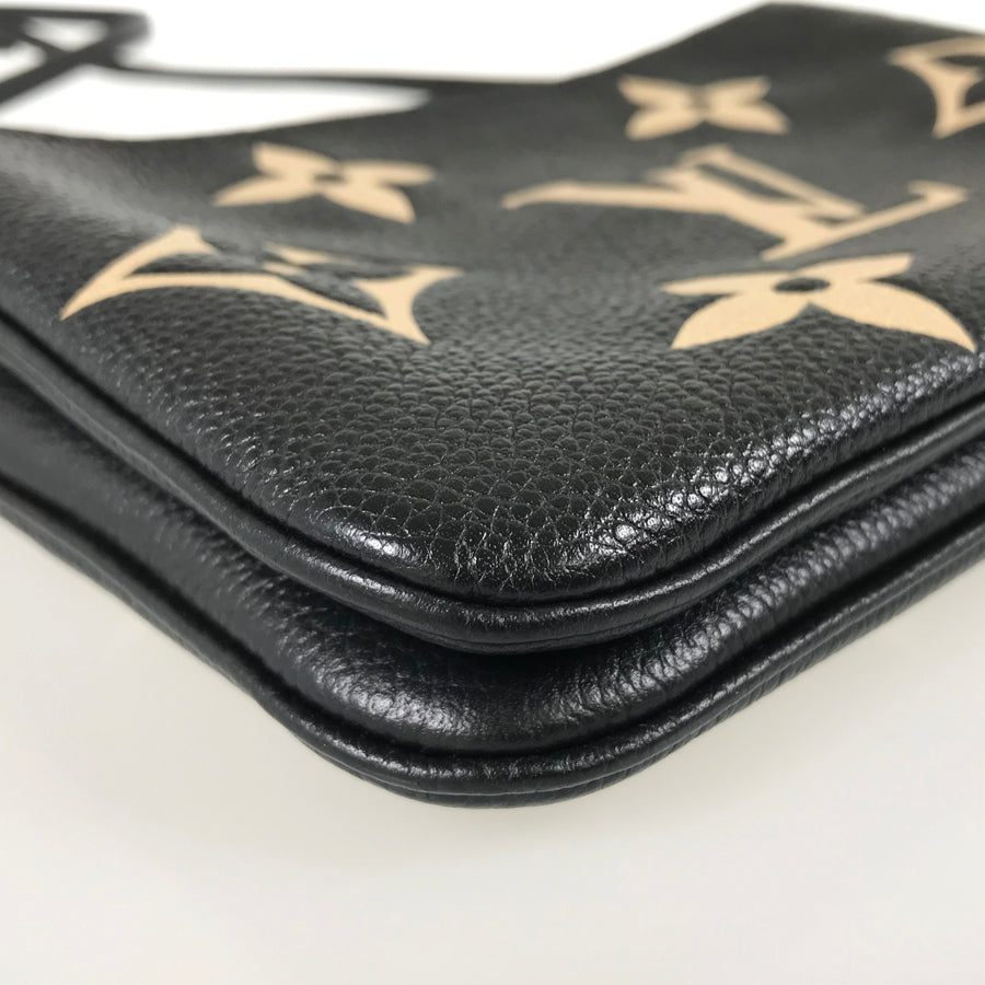 LOUIS VUITTON Monogram Empreinte Bicolor Pochette Double Zip