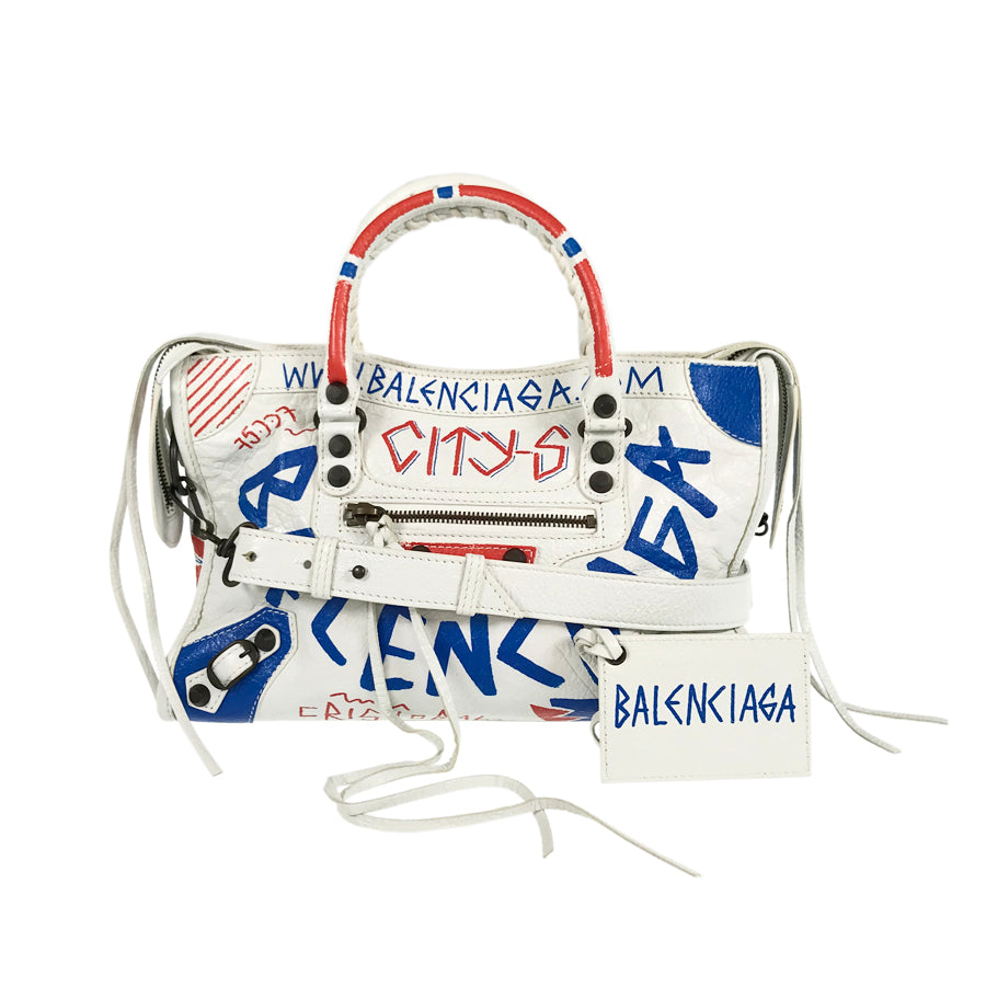 BALENCIAGA Classic City S Graffiti 2WAY Shoulder Handbag