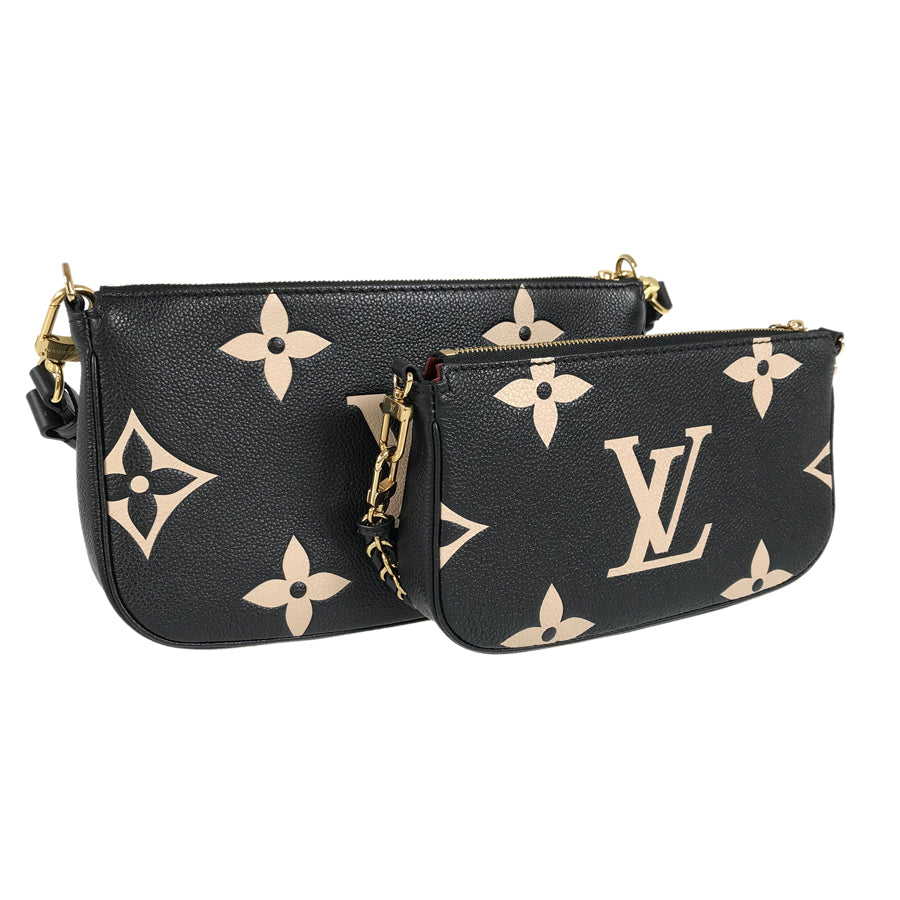 【希少】 LOUIS VUITTON LV Monogram Pochette Accessoires LOUIS VUITTON Monogram Empreinte Bicolor Multi Pochette