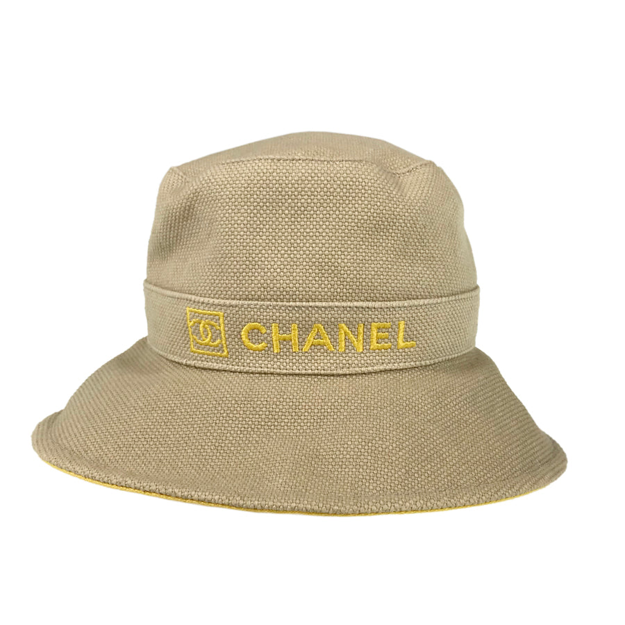 Chanel bucket hat beige sale