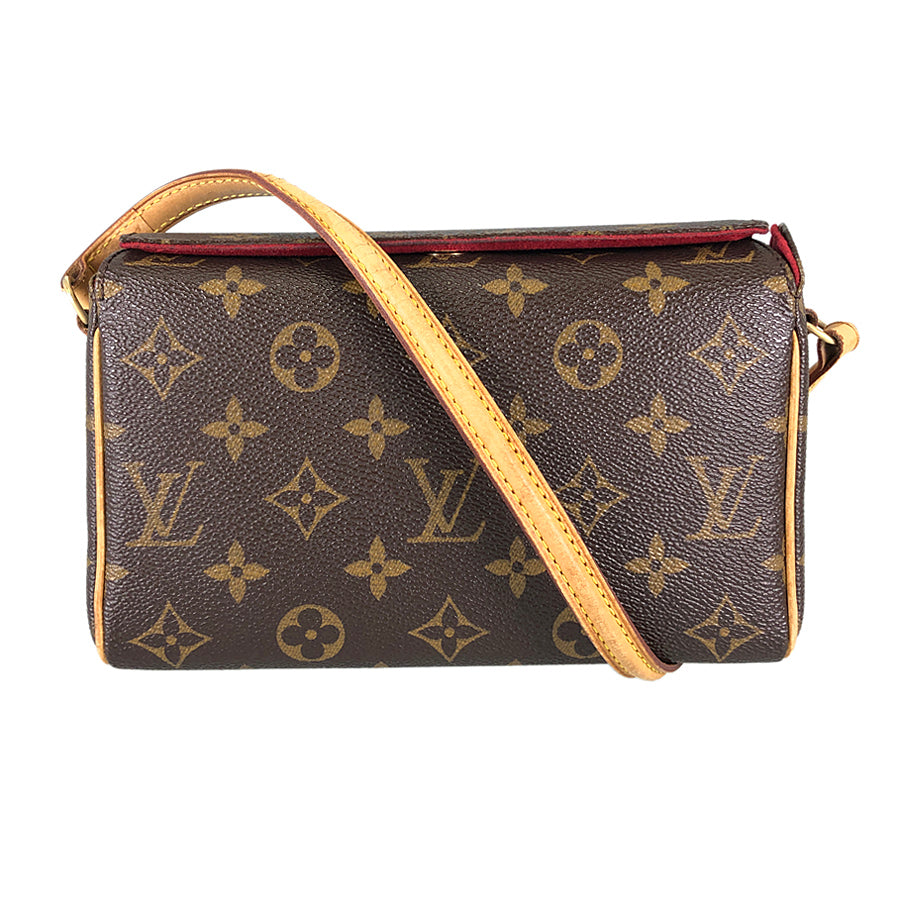 LOUIS VUITTON Monogram Recital Shoulder Bag M51900 Brown Women's