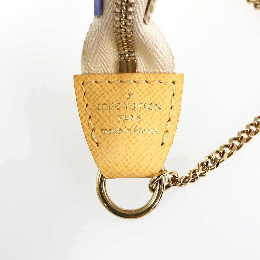 LOUIS VUITTON Damier Azur Mini Pochette Accessoires N63005 Pouch