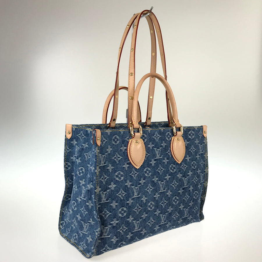 LOUIS VUITTON Monogram Denim On The Go MM M46871 Tote bag