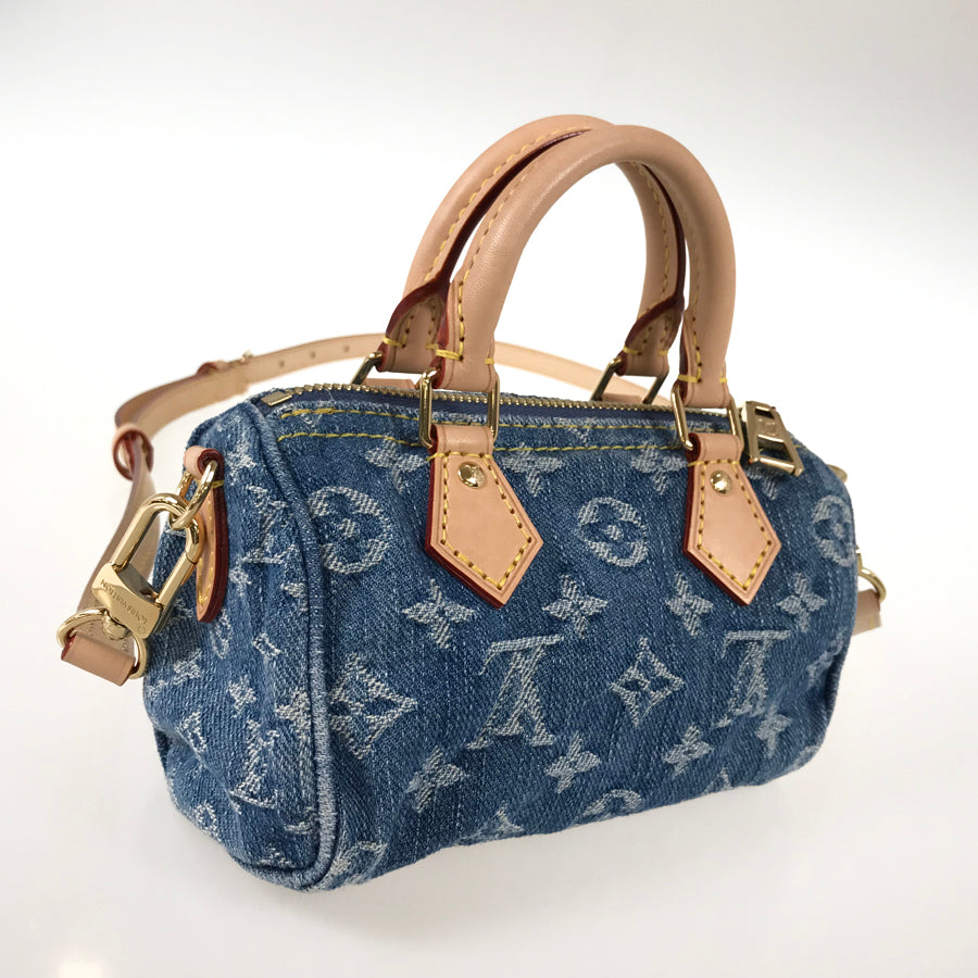Louis Vuitton Denim Speedy Bag AUTH LOUIS VUITTON MONOGRAM DENIM