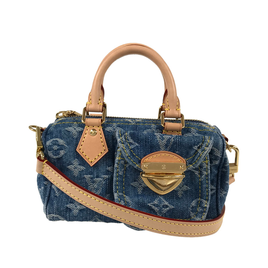 LOUIS VUITTON Monogram Denim LV Remix Nano Speedy M82950 Hand bag –  kingram-japan