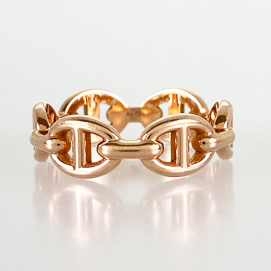 HERMES Chaine d'Ancre Anchene Ring – kingram-japan