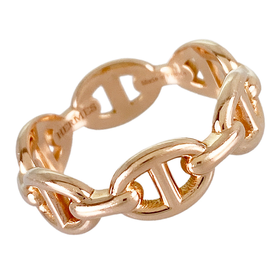 HERMES Chaine d'Ancre Anchene Ring – kingram-japan