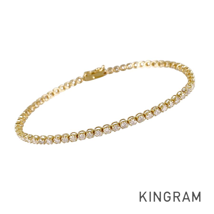 Tennis bracelet Yellow gold diamond – kingram-japan