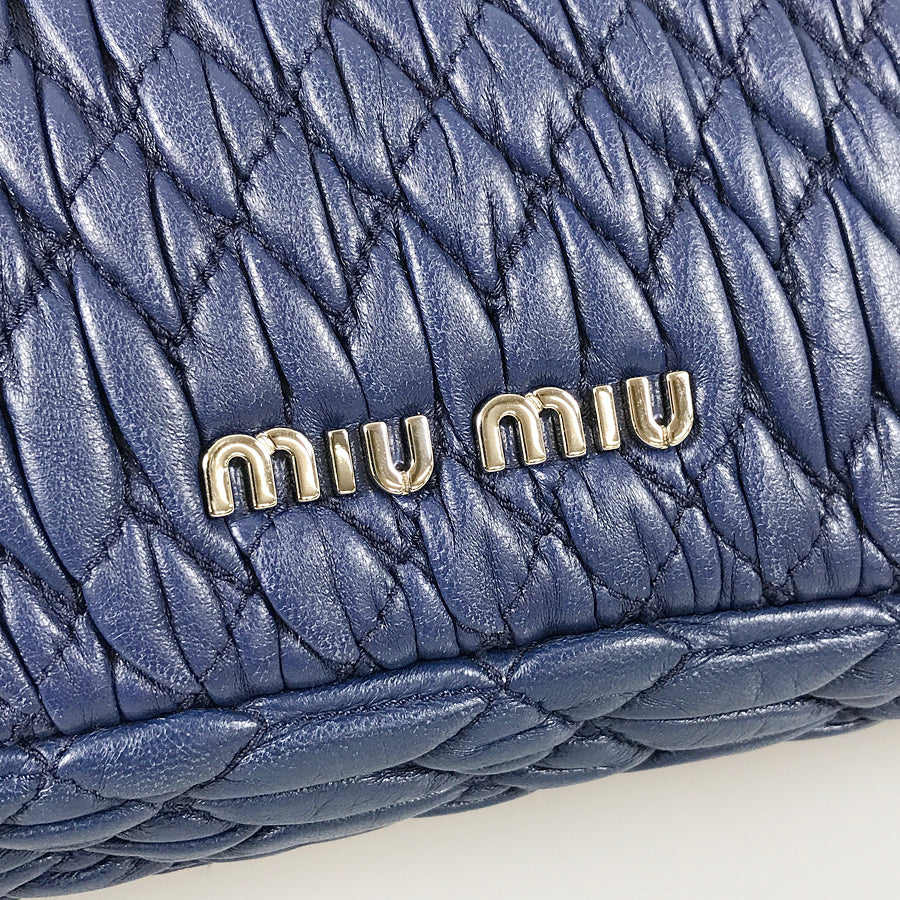 MIUMIU Matelasse Nappa crystal Shoulder bag – kingram-japan