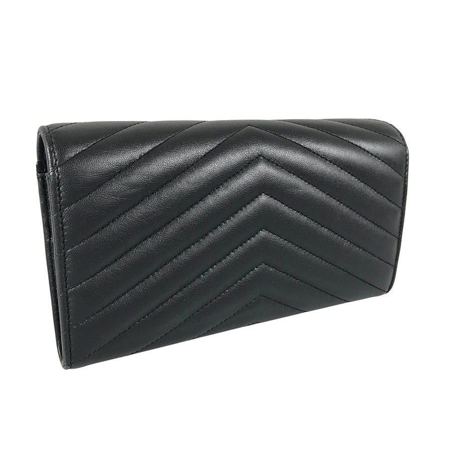 SAINT LAURENT Cassandra Matelasse Large Flap Wallet GNC372264 Long