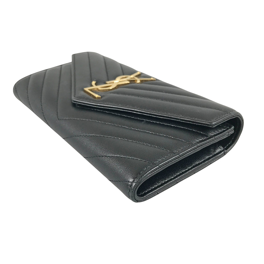 SAINT LAURENT Cassandra Matelasse Large Flap Wallet GNC372264 Long