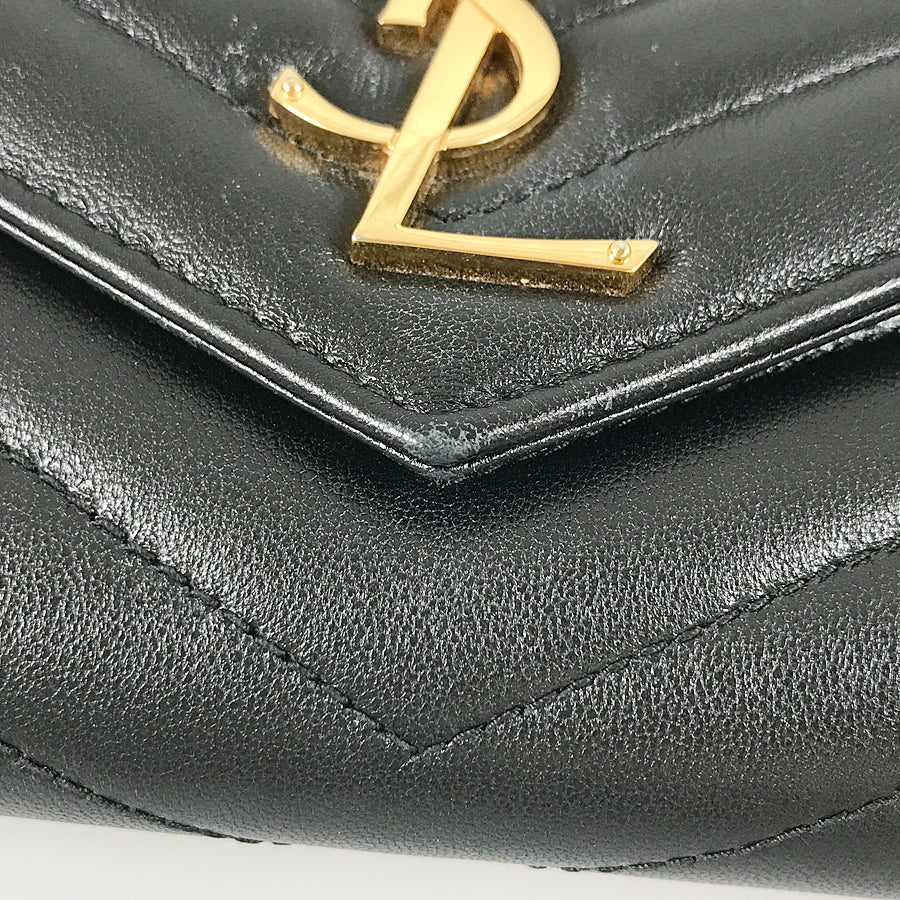 SAINT LAURENT Cassandra Matelasse Large Flap Wallet GNC372264 Long