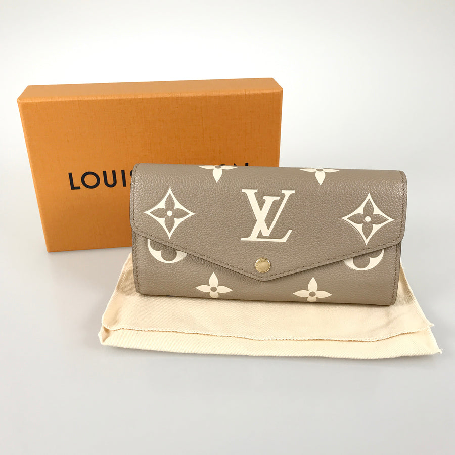 LOUIS VUITTON Monogram Empreinte Bicolor Portefeuille Sarah NM