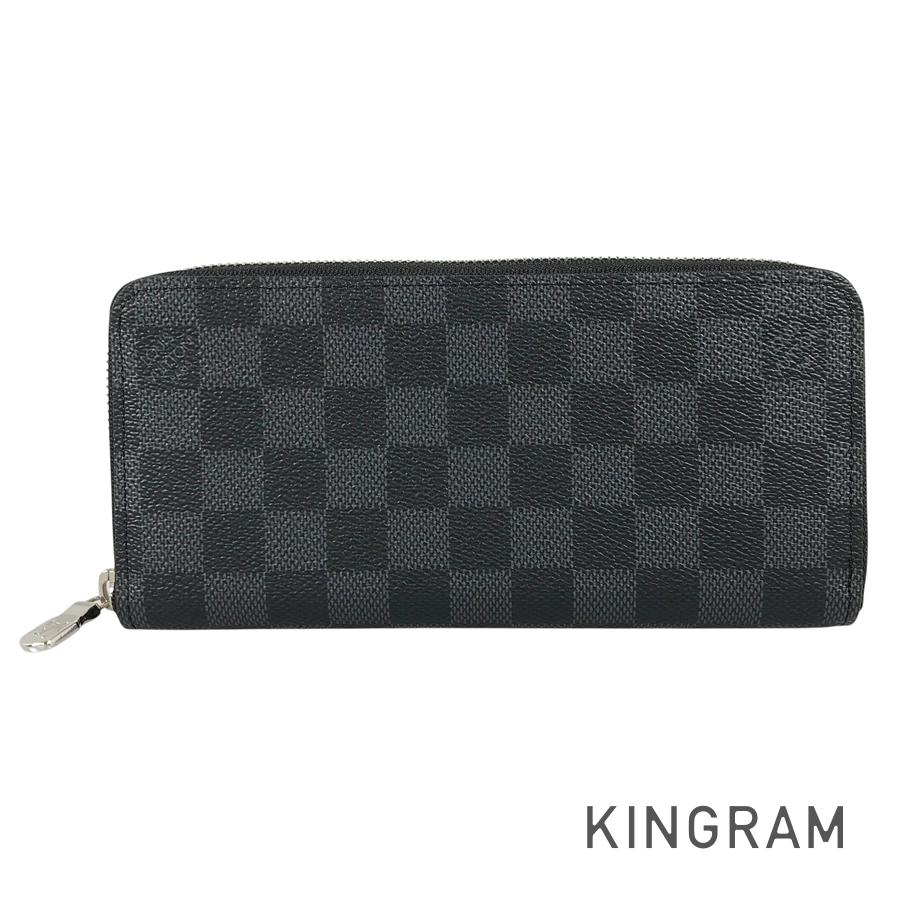 LOUIS VUITTON Damier Graphite Zippy Wallet Horizontal N00056 Long