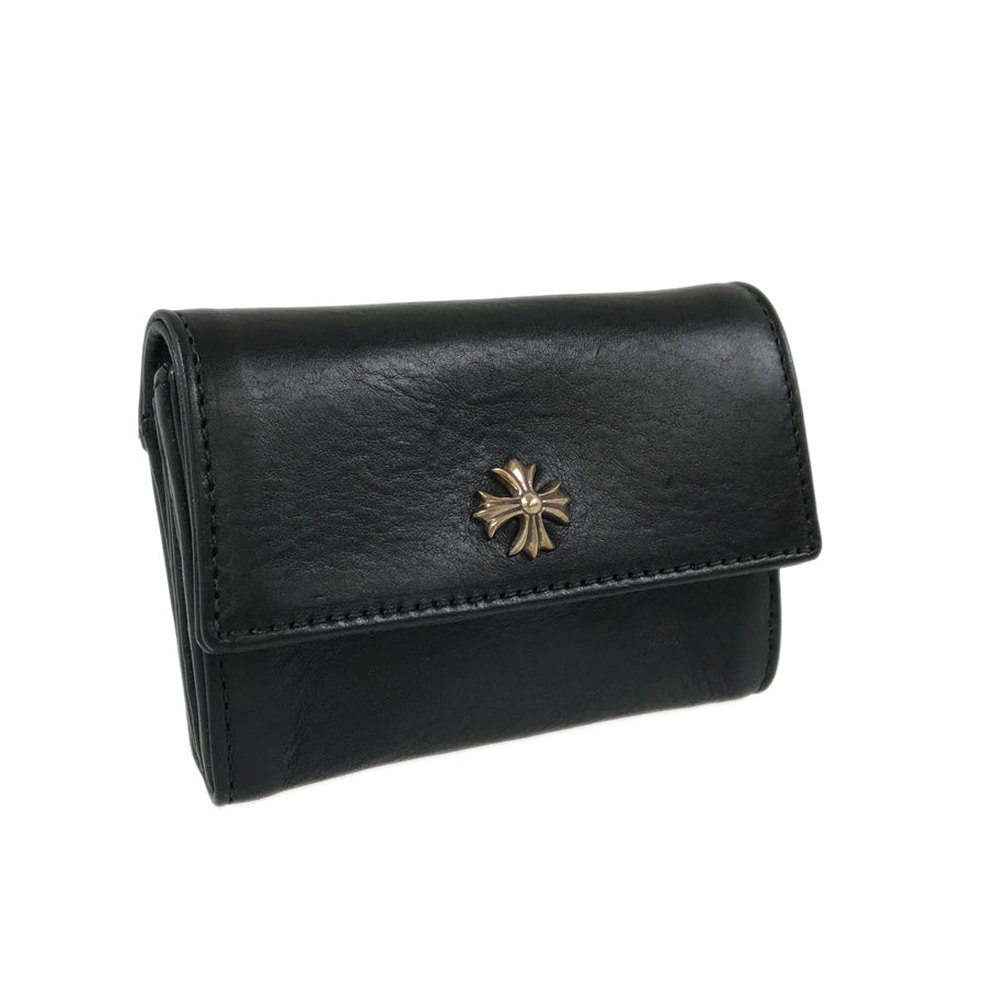 CHROME HEARTS CH Plus Tiny Wallet Heavy Leather coin purse 