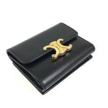 Load image into Gallery viewer, CELINE Small Wallet Triomphe Shiny Calf Tri-fold wallet
