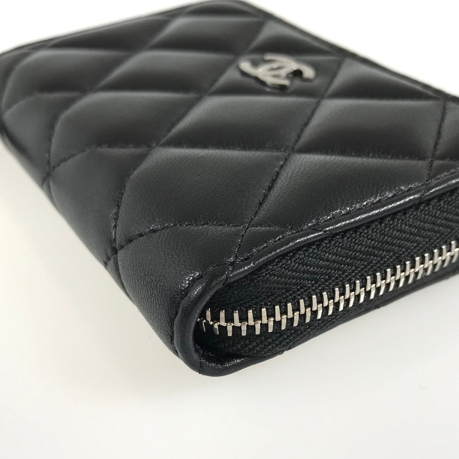 CHANEL Matelasse Zip Around SilverHardware coin purse – kingram-japan