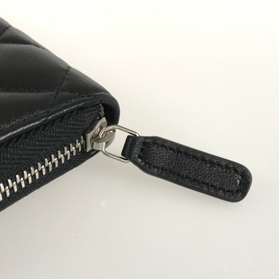 CHANEL Matelasse Zip Around SilverHardware coin purse – kingram-japan