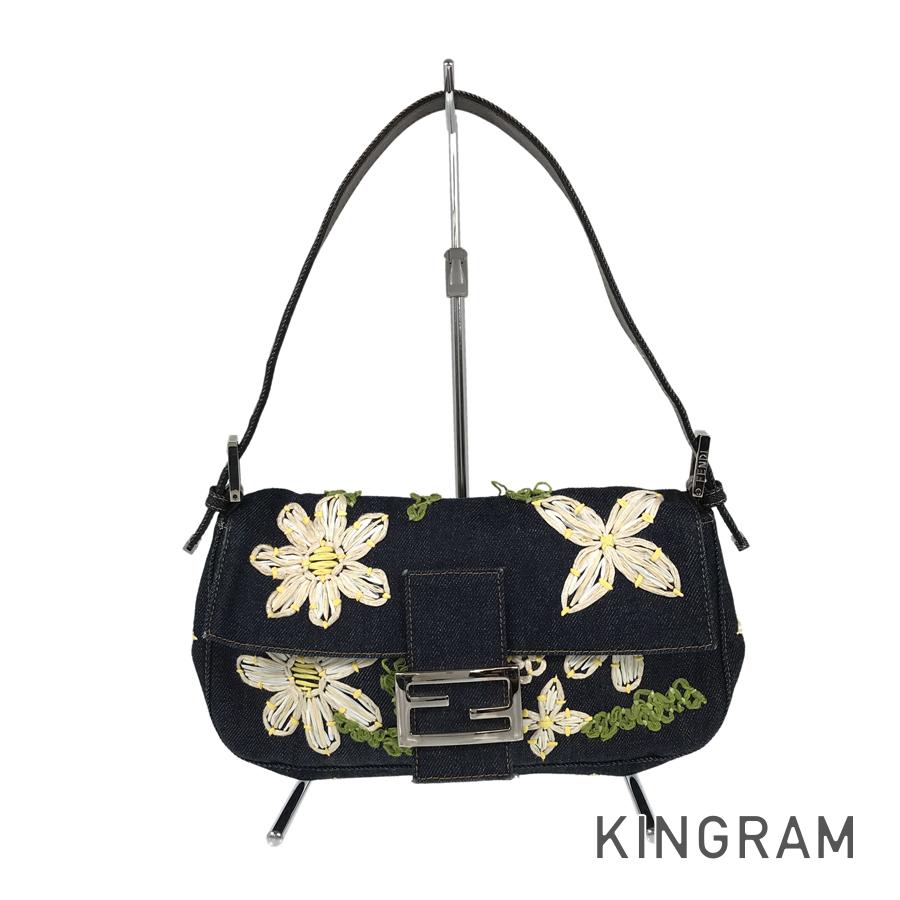 FENDI flower denim bucket bag Handbag – kingram-japan