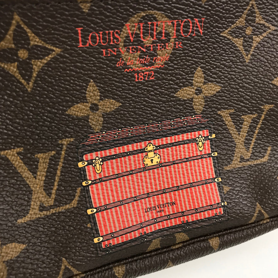 LOUIS VUITTON trunk print stripes Pouch – kingram-japan