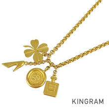 Load image into Gallery viewer, CHANEL Clover Heel Coin Perfume Motif Chain Necklace
