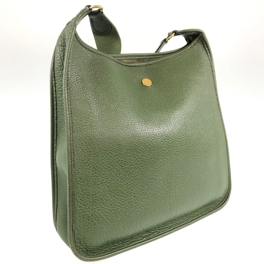 Hermes Vespa PM Shoulder Bag Green Ladies with Storage bag