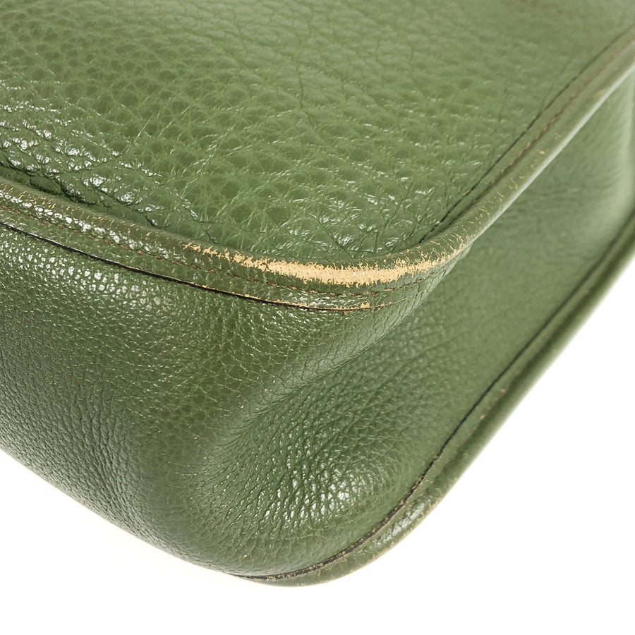 Hermes Vespa PM Shoulder Bag Green Ladies with Storage bag