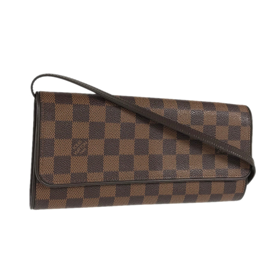 AUTHENTIC LOUIS VUITTON POCHETTE TWIN GM SHOULDER BAG FL0023 PURSE DAMIER