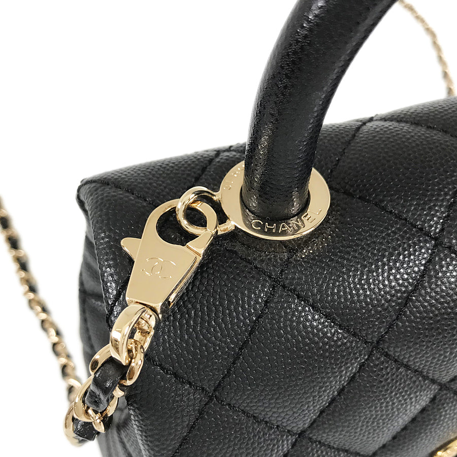 CHANEL Coco Handle XXS Size Gold Hardware Handbag