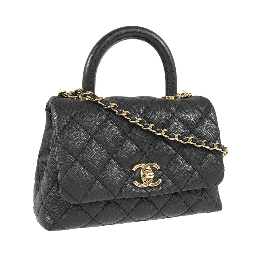 CHANEL Coco Handle XXS Size Gold Hardware Handbag – kingram-japan