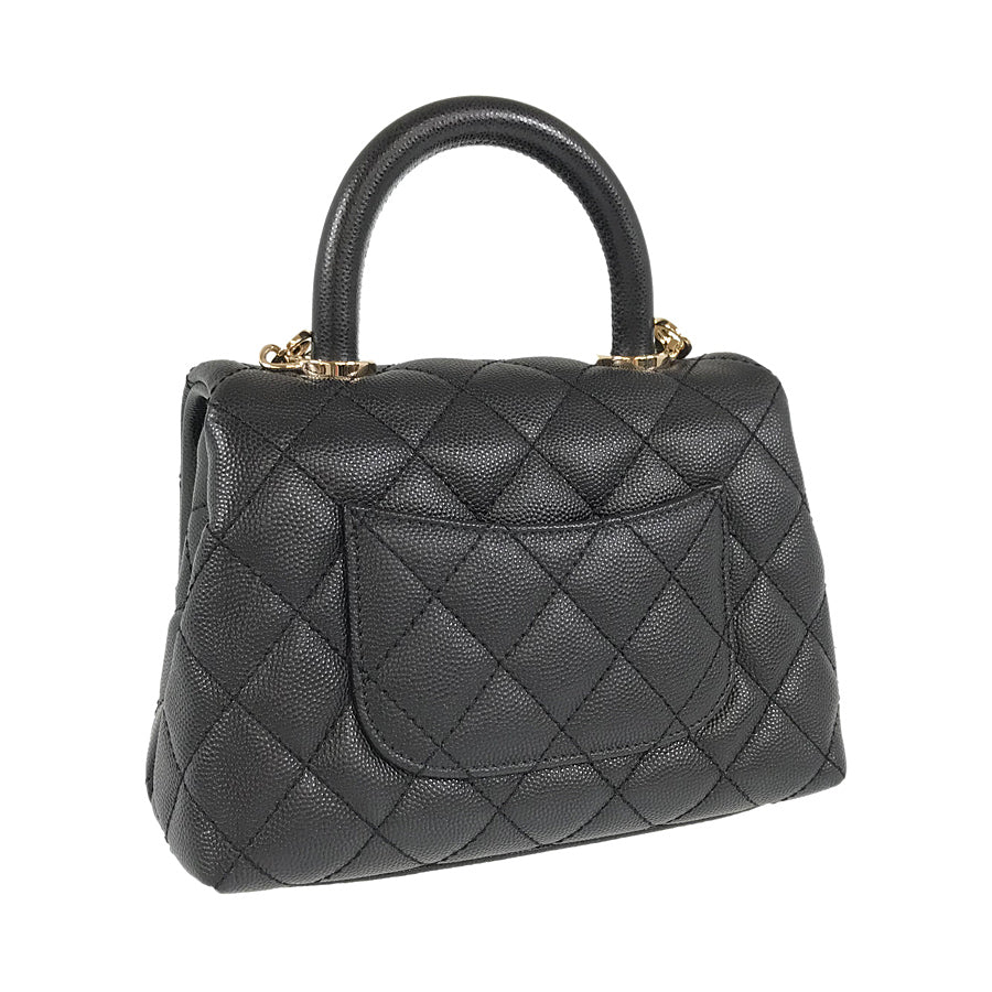 CHANEL Coco Handle XXS Size Gold Hardware Handbag