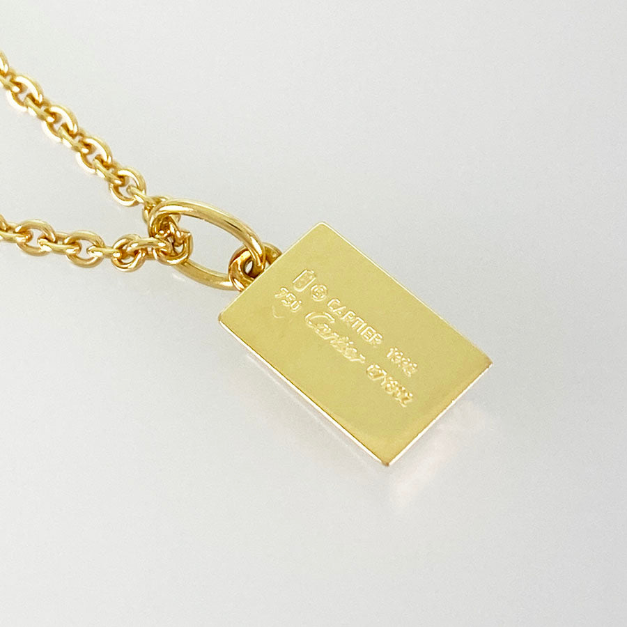 Cartier gold bar discount pendant