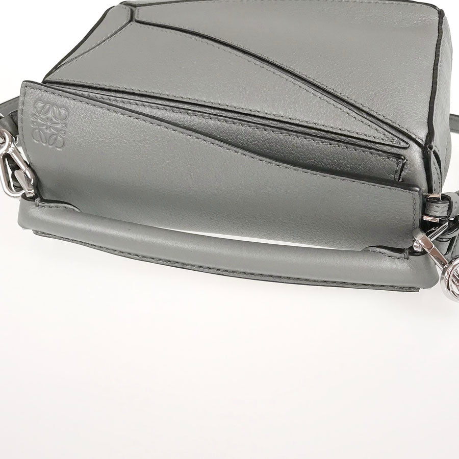 Loewe Puzzle Bag Mini Gray Leather Handbag Ste