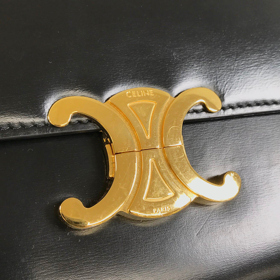 CELINE Triomphe Classic Gold Hardware Shoulder Bag – kingram-japan