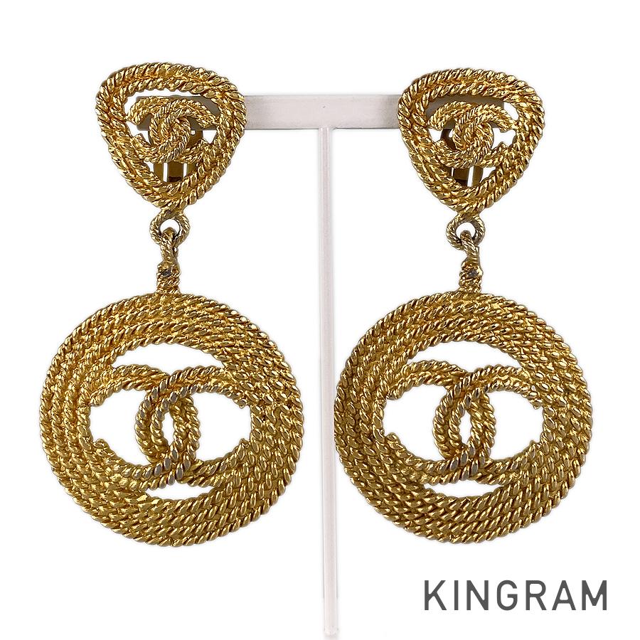 CHANEL COCO Mark Vintage Circle Swing Earring