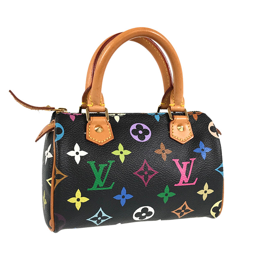 Louis Vuitton Mini Speedy Multicolor M92644 Hand Bag Black Noir